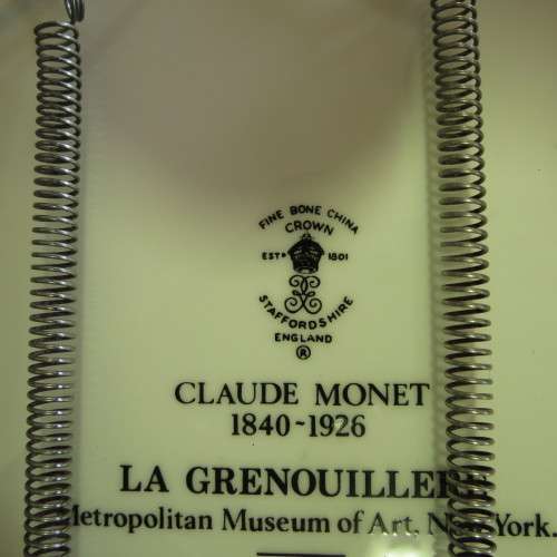 Mint condition!! Crown Staffordshire Artist Collection Plate - Artist:  Claude Monet