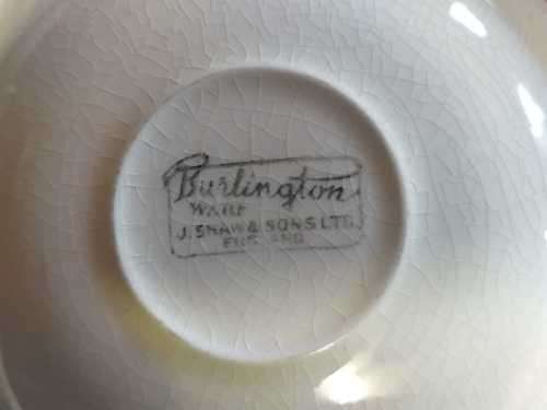 BURLINGTON  - 4X SMALL SAUCERS 13 CM CIRCUMFERENCE