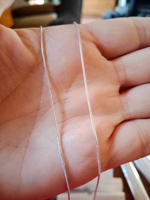 Solid sterling silver snakechain 45cm chains