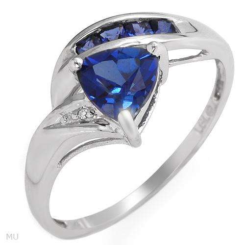 **R9 750** 1.21ctw Diamond and Sapphires Beautifully Designed in White Gold