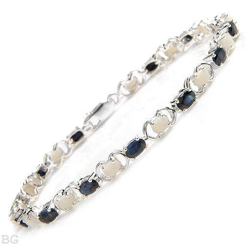 ***R6 360*** 6.20ctw Precious Stones - Genuine Sapphires and Opals Well Made in 925 Sterling silver
