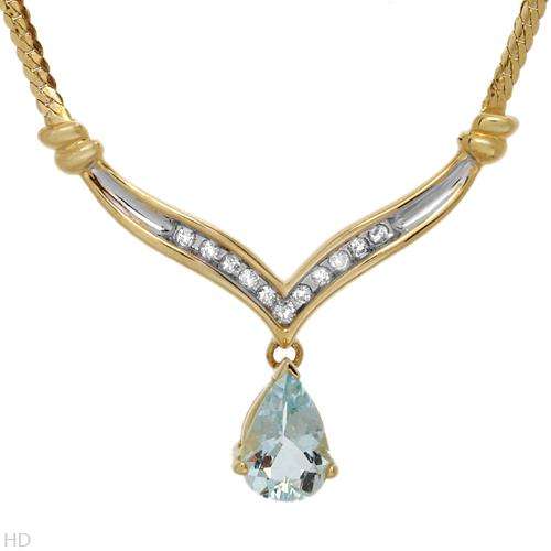 ***R5 700*** 2.25ctw Precious Stones - Genuine Diamonds and Aquamarine Beautifully Crafted in Yellow