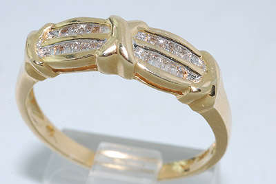 ***R9 840*** .22CT 2 ROW DIAMOND WEDDING BAND