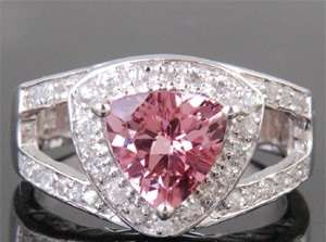 ***R38 500*** Pink Tourmaline & Diamond 14k White Gold Ring