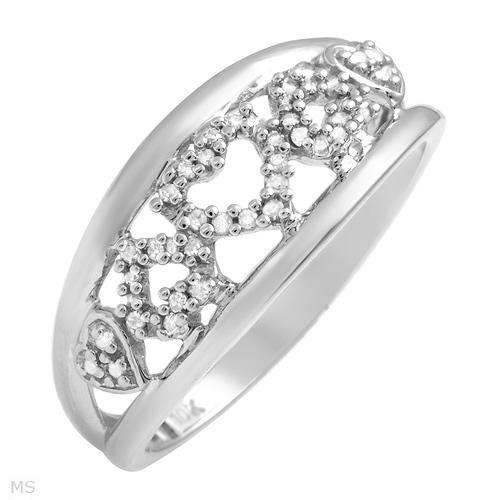 **R4 450** Heart Ring With Genuine Diamonds Well Made in White Gold