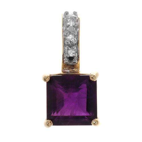 **R1 199**  1.00ctw Precious Stones - Genuine Diamond and Amethyst Well Made in Two tone Gold