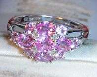 **R8 550** SUPERB 9CT GOLD PINK SAPPHIRE & DIAMOND RING SIZE R