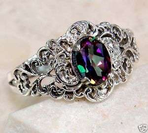 **R1 480**1ct Mystic Topaz 925 Sterling Silver Filigree Ring 7
