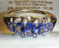 ***R18 900*** SUPERB 9CT GOLD TANZANITE & DIAMOND RING SIZE S