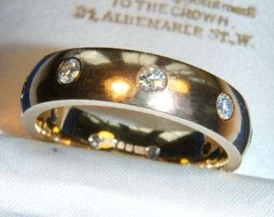 9CT GOLD HEAVY 1.00ct DIAMOND FULL GENTS ETERNITY RING T