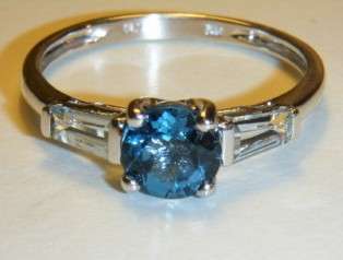 9CT GOLD BLUE TOPAZ & AQUAMARINE RING SIZE 5