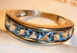 ***R3 800*** SUPERB 9CT GOLD TOPAZ ETERNITY RING SIZE I