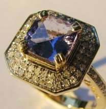 ***R31 000*** 1.95ct Diamond and Tanzanite ring set in  14k Y/Gold