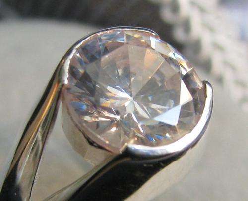 ***MONEY- BACK GUARANTEE*** Solid stamped 925 silver and CZ ring - size 8