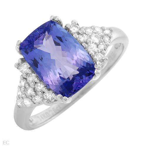 IGL CERTIFIED**R56 552** 2.82ctw Genuine Diamonds and Tanzanite 14K White Gold- Size 7