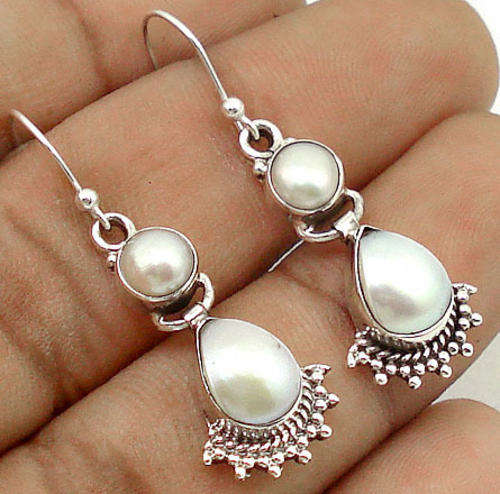 ***R1 800*** PRESTIGIOUS PEARL 925 STERLING SILVER EARRINGS