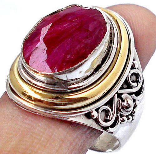 ***R2 300*** VICTORIAN RUBY 925 STERLING SILVER RING