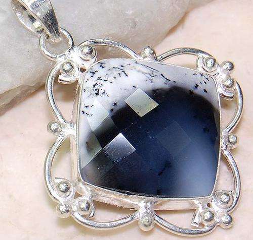 **R1 300** Winter Dendrite Opal 925 Sterling Silver Pendant
