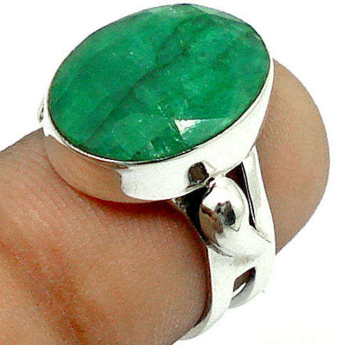 **R2 800** SMART EMERALD 925 STERLING SILVER RING