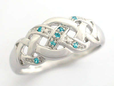 ***MONEY- BACK GUARANTEE*** Carving Blue Topaz Gemstone Silver Ring Jewelry
