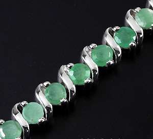***IN A DIFFERENT CLASS!!!*** PRECIOUS! NATURAL TOP GREEN EMERALD GOLD AND 925 SILVER BRACELET