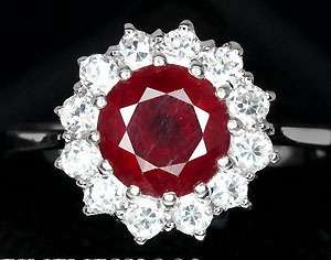 ***IN A DIFFERENT CLASS!!!*** SPECTACULAR! GENUINE TOP BLOOD RED RUBY GOLD AND  925 SILVER RING