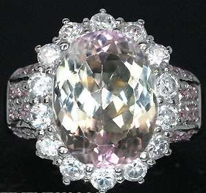 ***IN A DIFFERENT CLASS!!!*** SUPERIOR NATURAL PINK KUNZITE SAPPHIRE 925 SILVER RING7