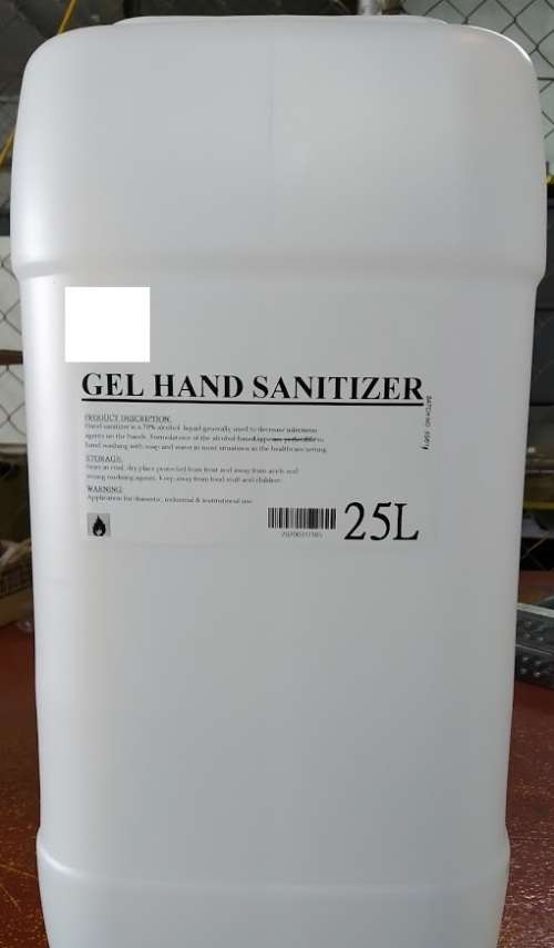 Alcohol based, liquid hand sanitiser GEL 25 Litre