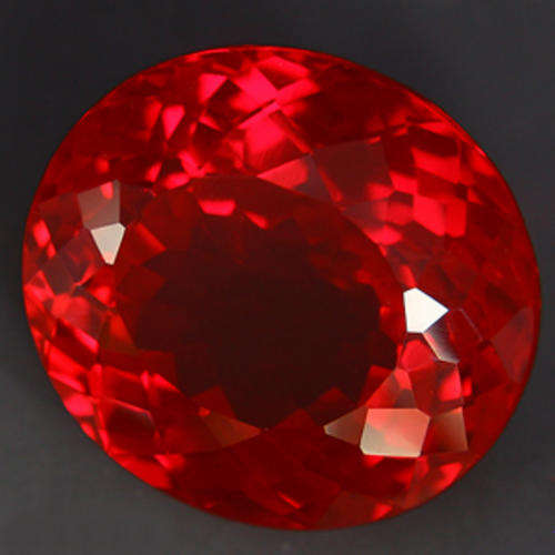 50.55ct. JUMBO AAA PIGEON BLOOD RED RUBY OVAL GEM