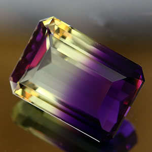 24.15ct. GORGEOUS AAA BI-COLOR AMETRINE OCT LOOSE GEM