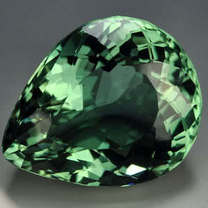 27.70cts.HUGE EXCELLENT GREEN AMETHYST PEAR GEM