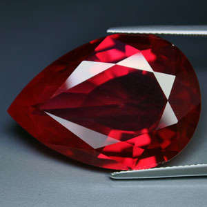 39.55ct.AWESOME BLOOD RED RUBY PEAR GEM