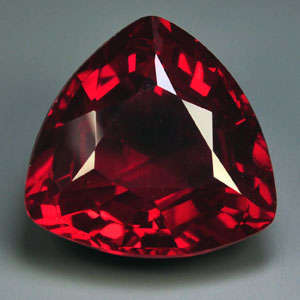 13.30ct.AWESOME BLOOD RED RUBY TRILLION GEM