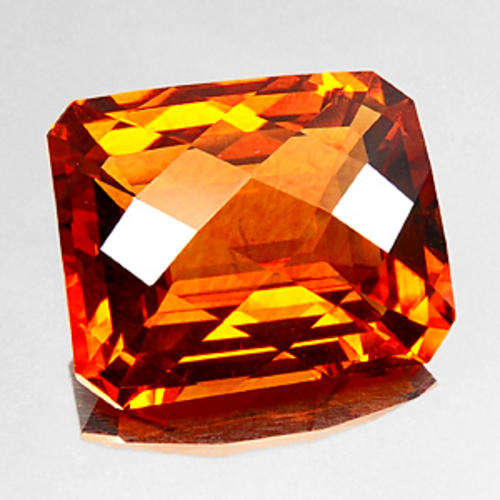 38.32ct ASTOUNDING EMERALD DEEP ORANGE CITRINE