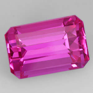 32.0ct FLASHING EMERALD CUT SWEET PINK TOPAZ