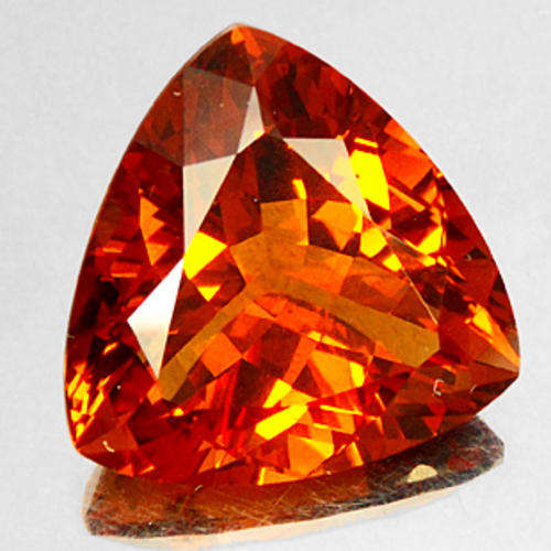 28.54ct GORGEOUS!!TRILLION CUT DEEP  ORANGE CITRINE GEM