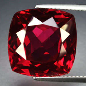 20.75ct.AWESOME BLOOD RED RUBY CUSHION GEM