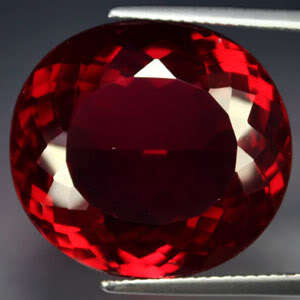 34.55ct.AWESOME BLOOD RED RUBY OVAL GEM