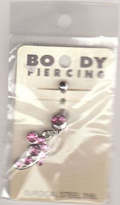 PINK FOOT BELLY RING