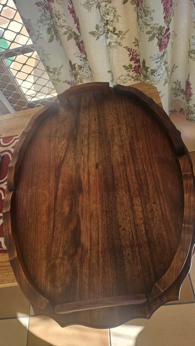 Large Solid imbuia wooden tray