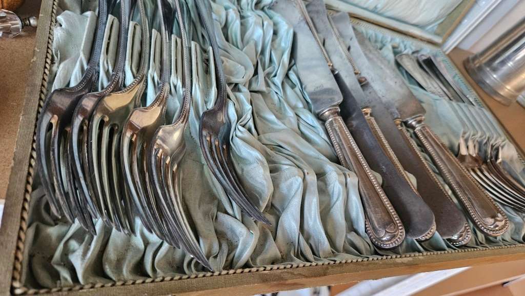 Vintage Agenta 40 silver plated cutlery set in original case