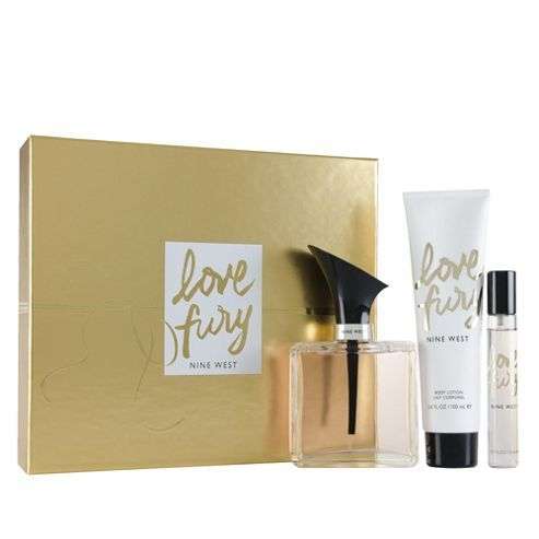 Nine West Love Fury EDP 100ml & Body Lotion 100ml & EDP 15ml Purse Spray For Her Gift Set