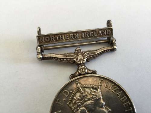solid silver Northern Ireland campaign medal