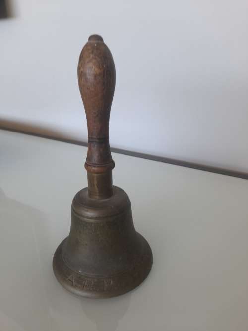 original ww11 air raid patrol warning brass bell