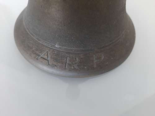 original ww11 air raid patrol warning brass bell