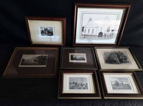 STUNNING COLLECTION OF ANTIQUE LITHOGRAPHS & ETCHINGS!! *BEAUTIFULLY FRAMED*