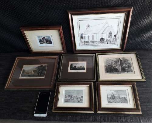 STUNNING COLLECTION OF ANTIQUE LITHOGRAPHS & ETCHINGS!! *BEAUTIFULLY FRAMED*