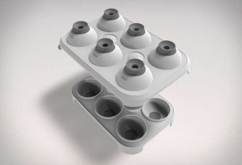 JUMBO ICE Balls - Jumbo ice Ball Tray 6 Jumbo Balls