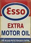 Wall decoration printed wooden sign - Esso Extra, Motor Oil - man cave - 20 x 28.5 x 0.3 cm