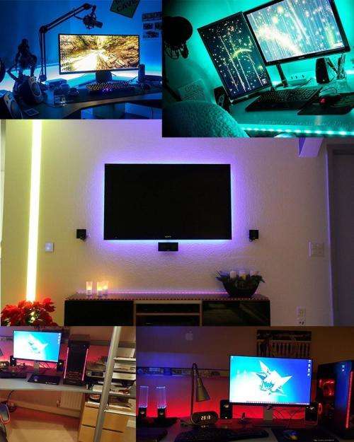 USB Powered 5m LED Black strip Light Waterproof 300 TV Backlight 24 Key Remote (5M SMD RGB 50/50)